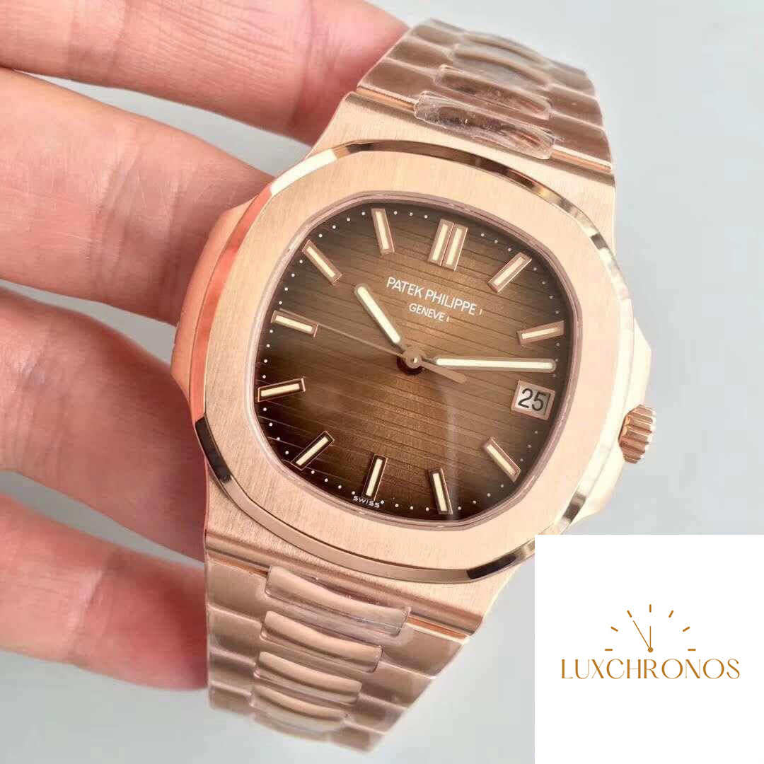 Patek Philippe Nautilus 5711/1R-001 PF Factory 1:1 Best Edition Swiss ETA324 Brown Textured Dial