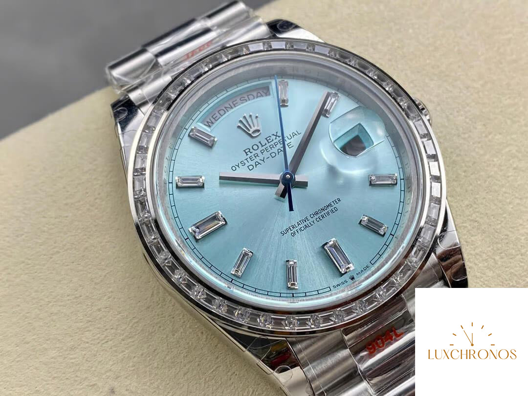 Rolex Day Date M228396TBR-0002 1:1 Best Edition GM Factory Ice Blue Dial