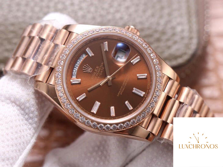 Rolex Day Date M228345RBR-0006 1:1 Best Edition EW Factory Rose Gold