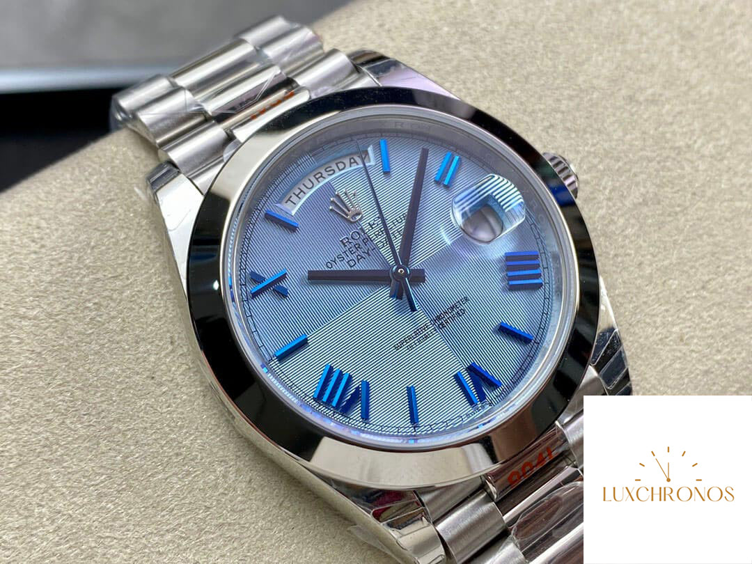 Rolex Day Date M228206-0001 1:1 Best Edition EW Factory Blue Dial