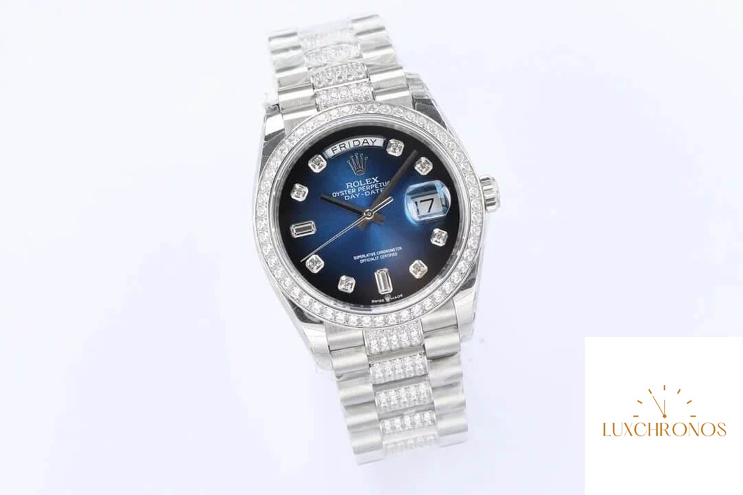 Rolex Day Date M128349RBR-0016 1:1 Best Edition EW Factory Blue Dial 36mm