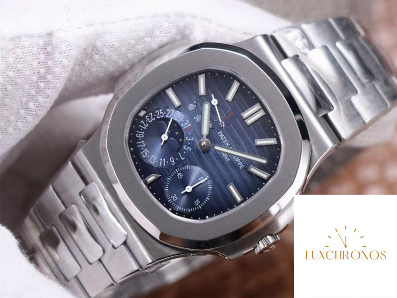 Patek Philippe Nautilus 5712/1A-001 1:1 Best Edition  Blue Dial Steel Strap Swiss Movement