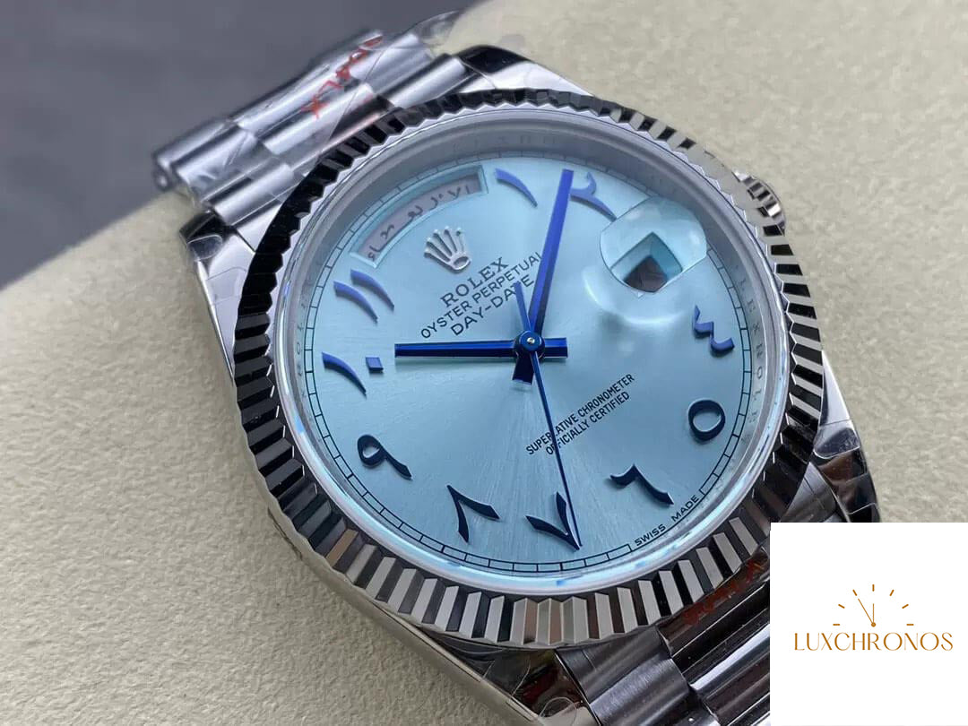 Rolex Day Date M228236 1:1 Best Edition GM Factory V2 Middle Eastern Blue Dial