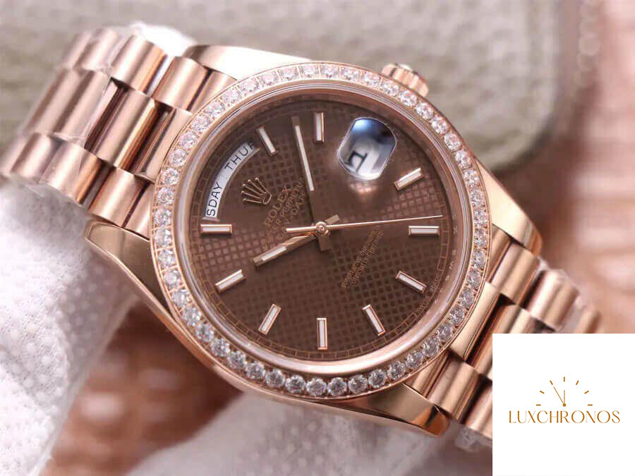 Rolex Day Date M228345RBR-0005 1:1 Best Edition EW Factory 18ct Rose Gold