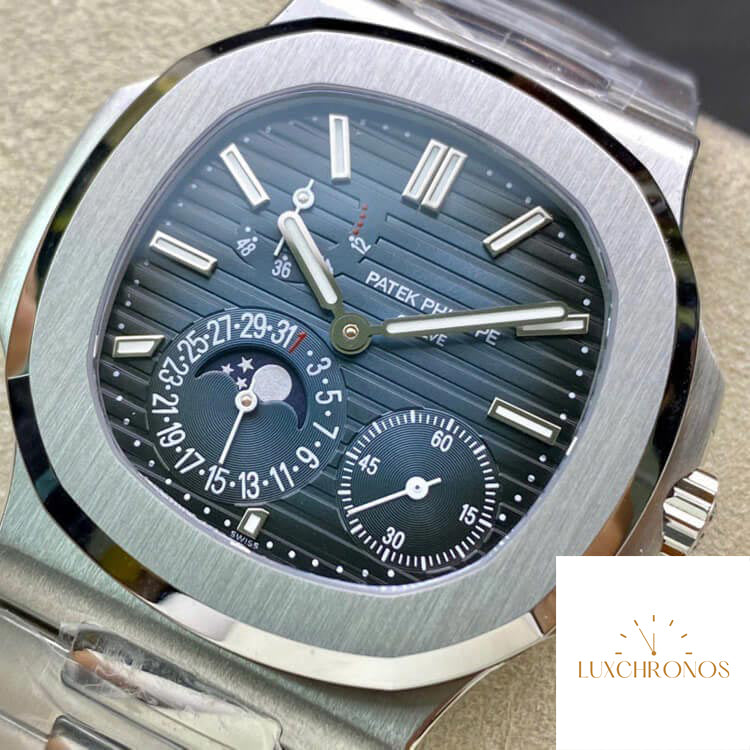 Patek Philippe Nautilus 5712/1A-001 40MM 1:1 Best Edition PPF Factory Dark Blue Dial Stainless Steel Strap