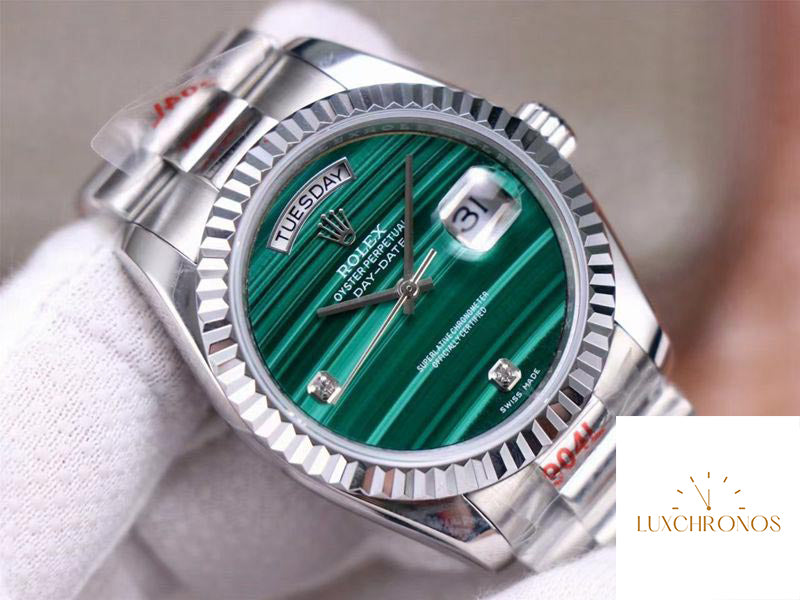 Rolex Day Date President 18038 1:1 Best Edition Malachite Green Diamond Dial Swiss Movement