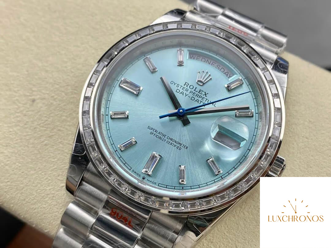 Rolex Day Date M228396TBR-0002 1:1 Best Edition GM Factory Ice Blue Dial