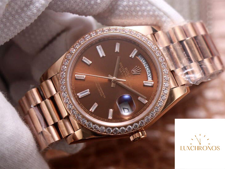 Rolex Day Date M228345RBR-0006 1:1 Best Edition EW Factory Rose Gold