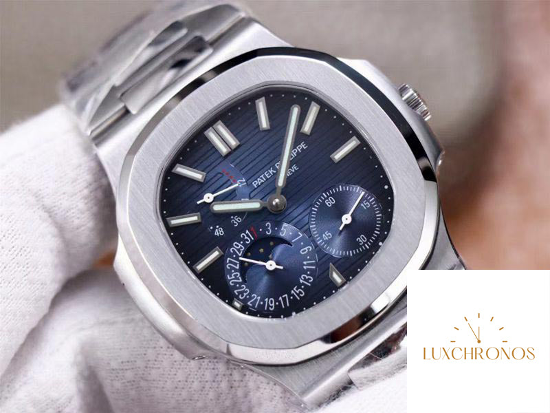 Patek Philippe Nautilus 5712/1A-001 1:1 Best Edition  Blue Dial Steel Strap Swiss Movement