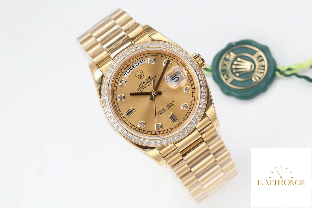 Rolex Day Date M128348RBR-0008 1:1 Best Edition EW Factory Diamond Dial 36mm