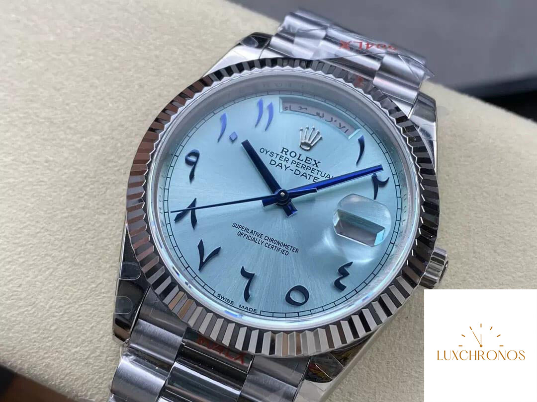 Rolex Day Date M228236 1:1 Best Edition GM Factory V2 Middle Eastern Blue Dial