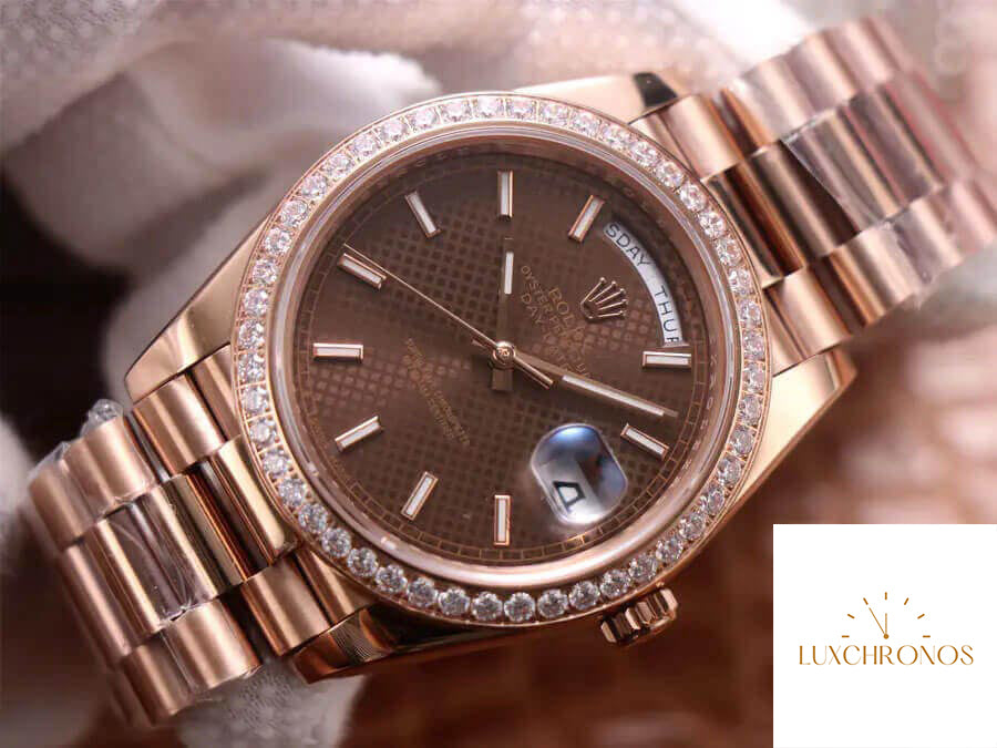 Rolex Day Date M228345RBR-0005 1:1 Best Edition EW Factory 18ct Rose Gold