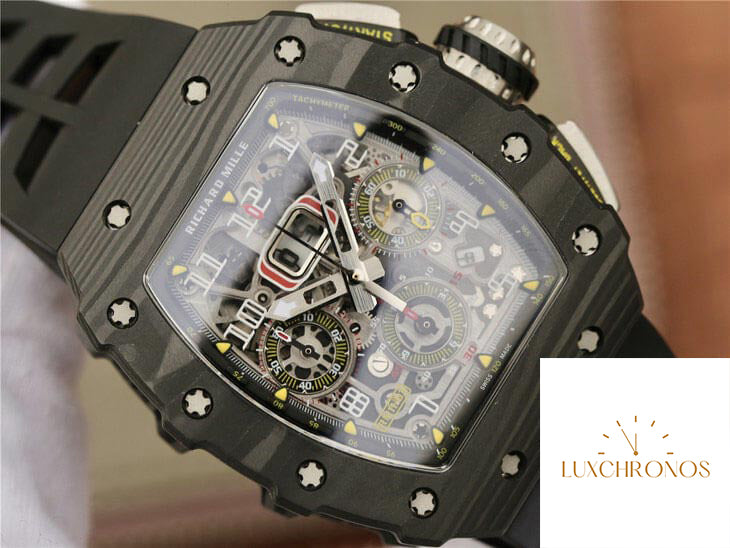 Richard Mille RM11-03 1:1 Best Edition KV Factory Black Carbon Fiber Case