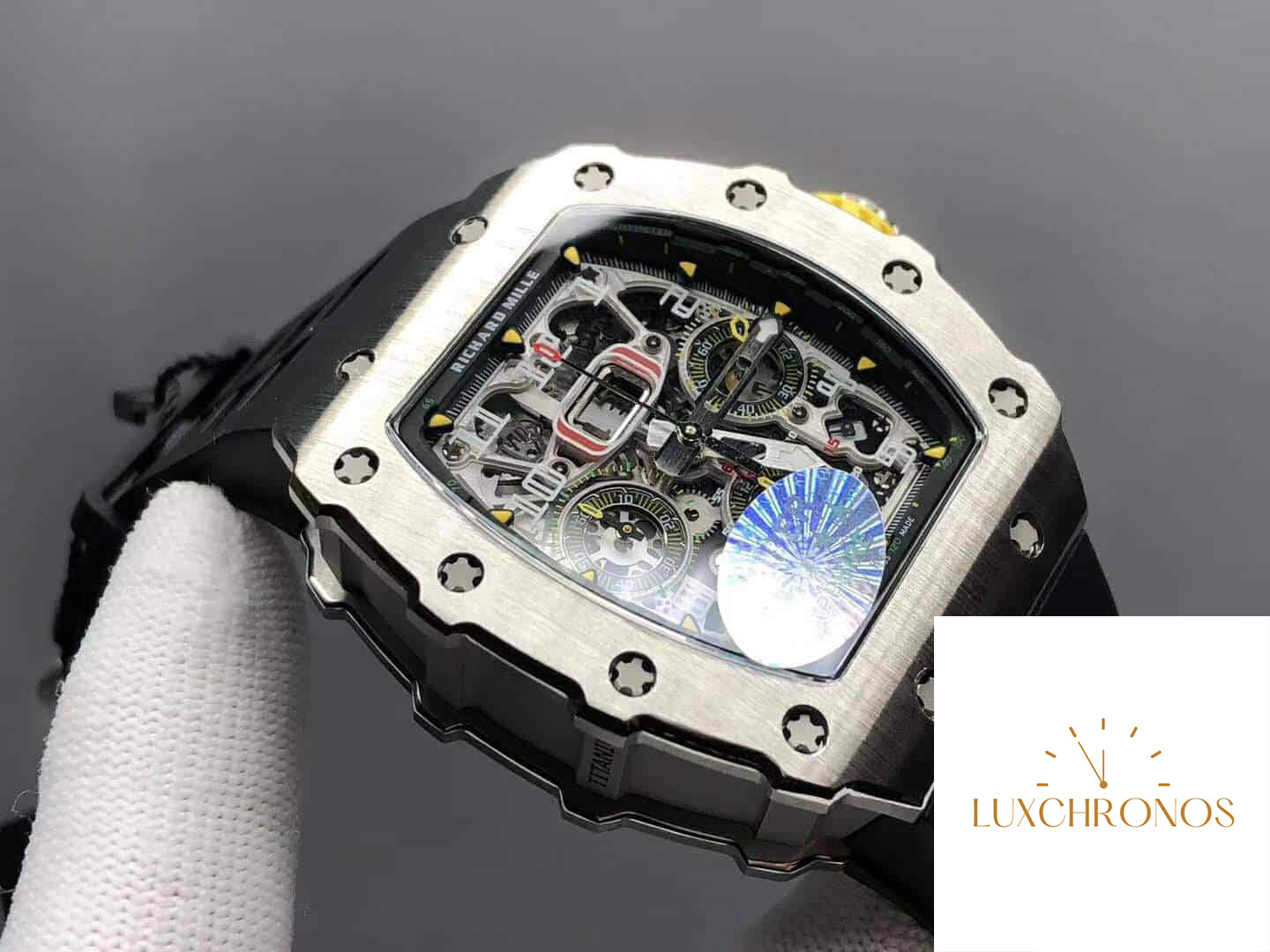 Richard Mille RM11-03 1:1 Best Edition KV Factory Titanium Case Rubber Strap