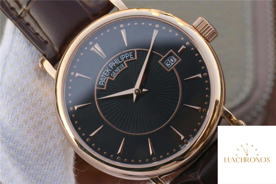 Patek Philippe Calatrava 1:1 Best Edition ZF Factory Rose Gold Leather Strap