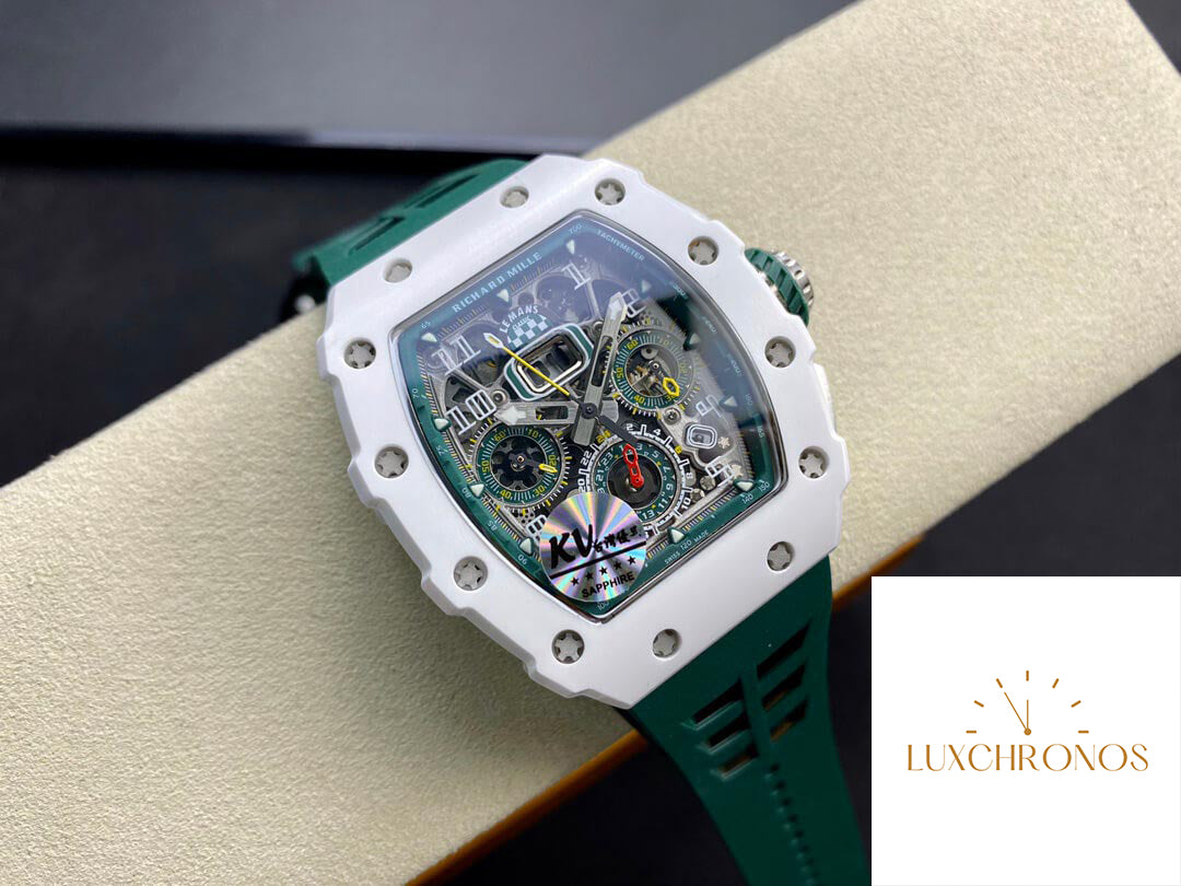 Richard Mille RM011-03 1:1 Best Edition KV Factory Green Strap