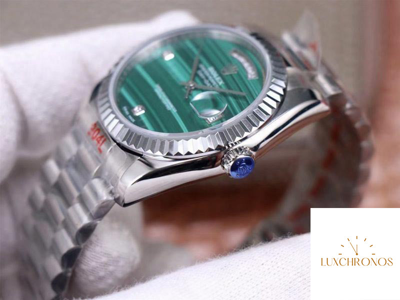 Rolex Day Date President 18038 1:1 Best Edition Malachite Green Diamond Dial Swiss Movement