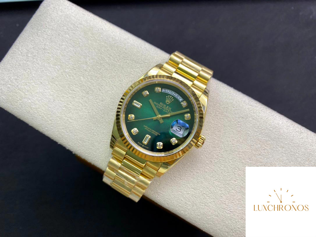 Rolex Day Date M128238-0069 1:1 Best Edition EW Factory Green Dial Swiss ETA3255 36mm