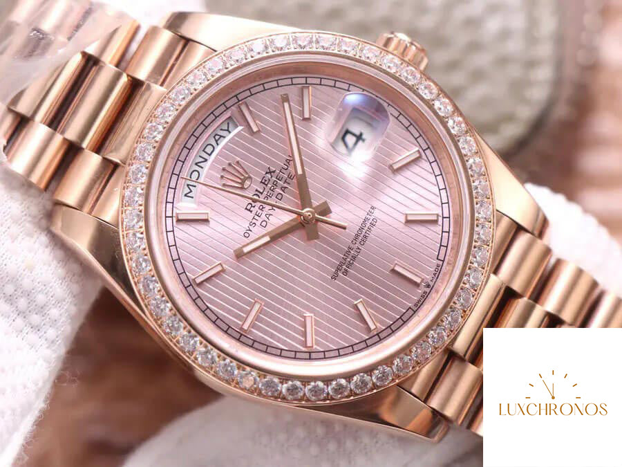 Rolex Day Date M228345RBR-0010 1:1 Best Edition EW Factory Rose Gold