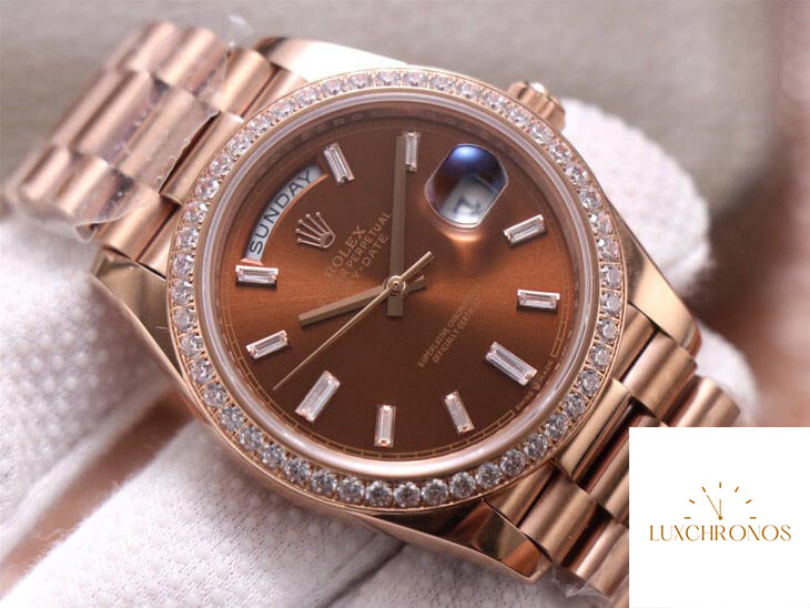 Rolex Day Date M228345RBR-0006 1:1 Best Edition EW Factory Rose Gold