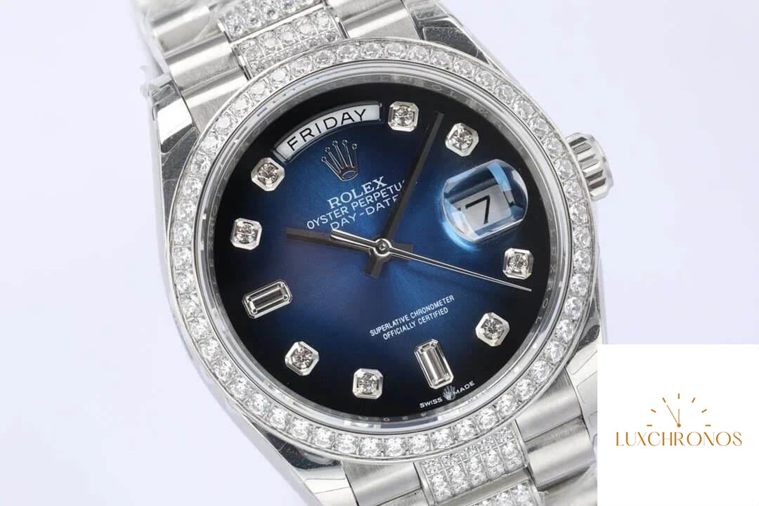 Rolex Day Date M128349RBR-0016 1:1 Best Edition EW Factory Blue Dial 36mm