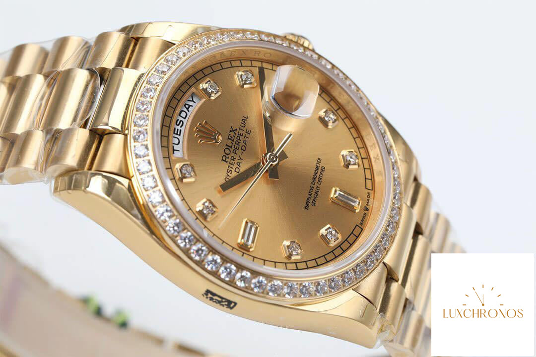 Rolex Day Date M128348RBR-0008 1:1 Best Edition EW Factory Diamond Dial 36mm