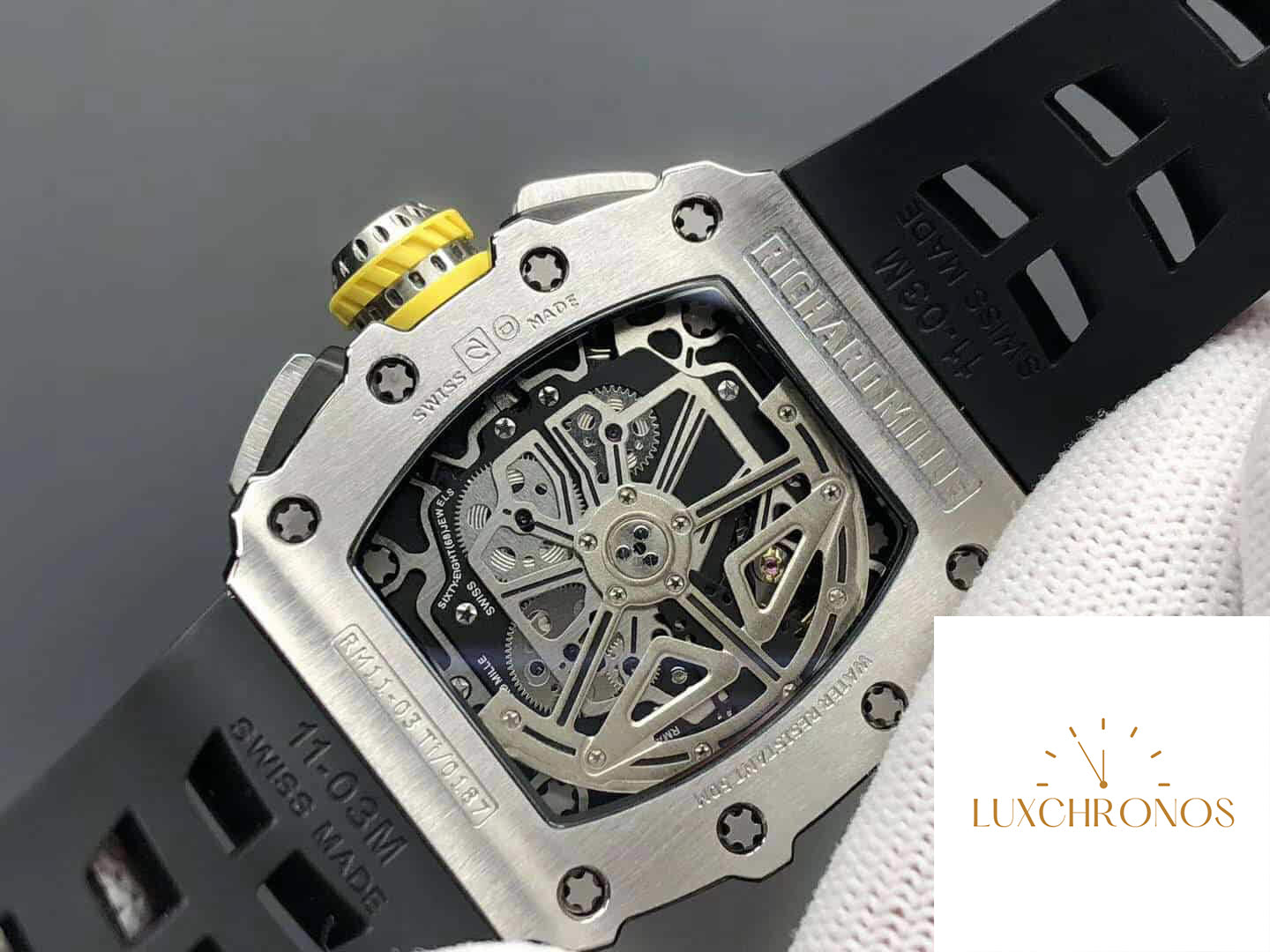 Richard Mille RM11-03 1:1 Best Edition KV Factory Titanium Case Rubber Strap