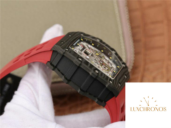 Richard Mille RM11-03 1:1 Best Edition KV Factory Carbon Fiber Red Strap