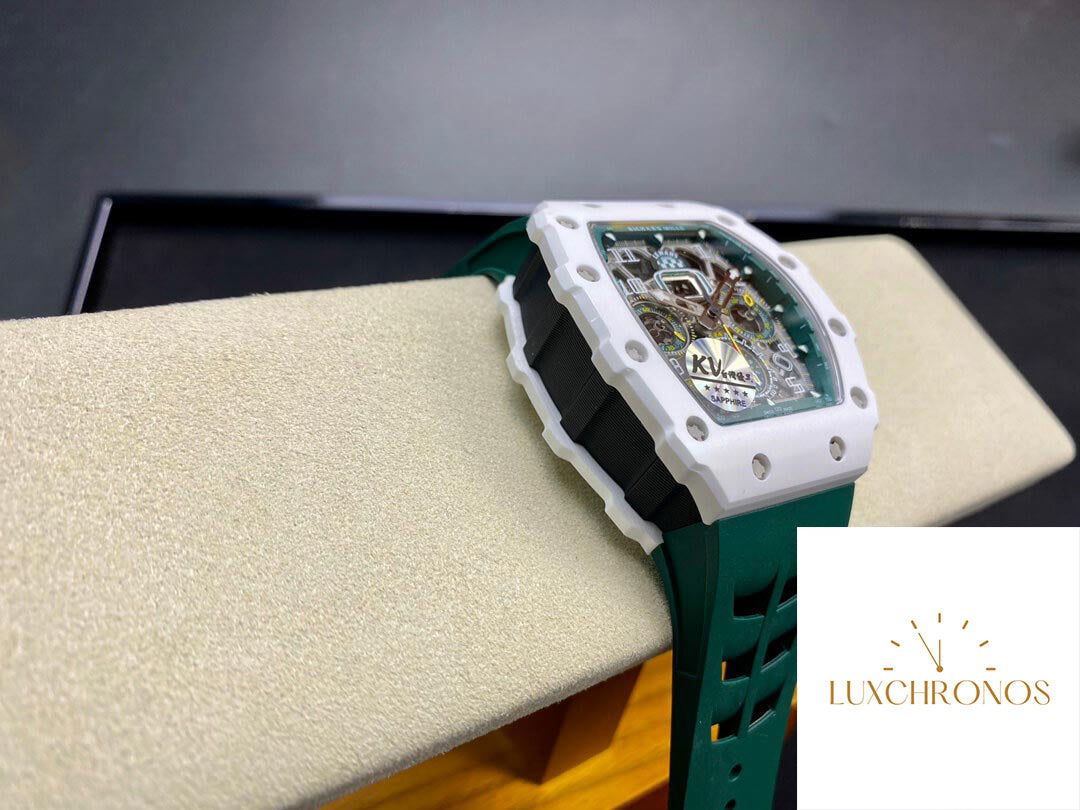 Richard Mille RM011-03 1:1 Best Edition KV Factory Green Strap