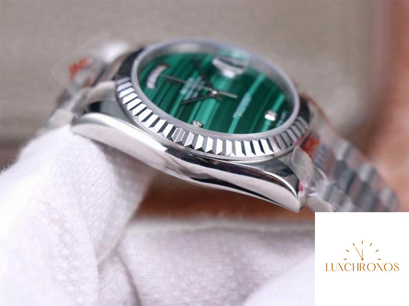 Rolex Day Date President 18038 1:1 Best Edition Malachite Green Diamond Dial Swiss Movement