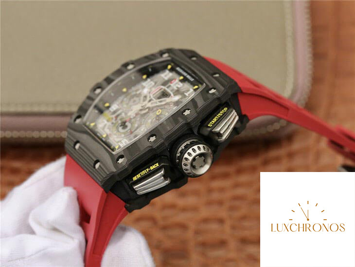 Richard Mille RM11-03 1:1 Best Edition KV Factory Carbon Fiber Red Strap