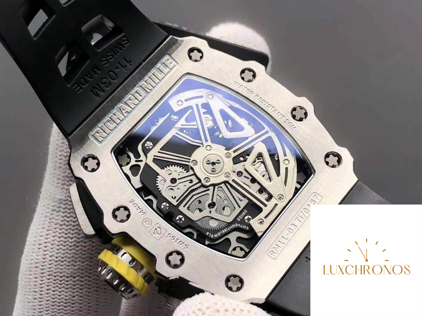 Richard Mille RM11-03 1:1 Best Edition KV Factory Titanium Case Rubber Strap