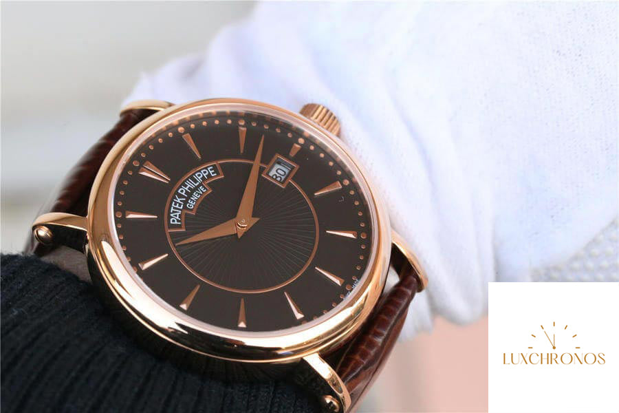 Patek Philippe Calatrava 1:1 Best Edition ZF Factory Rose Gold Leather Strap