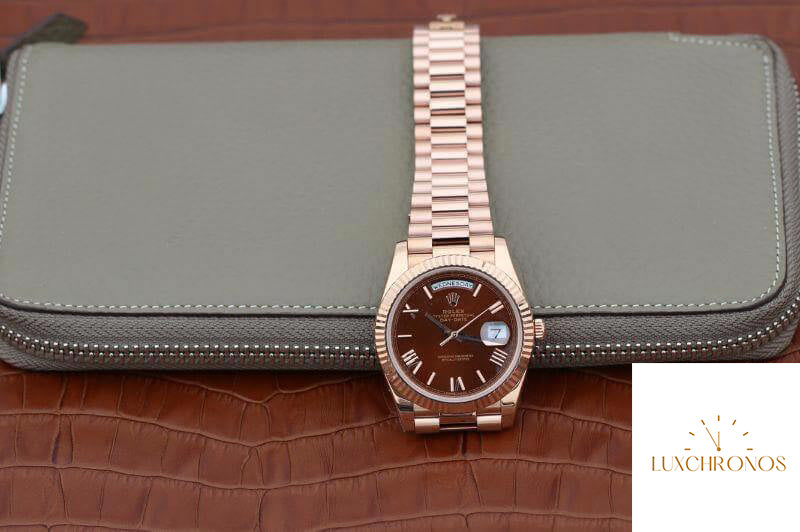 Rolex Day-Date 40mm 228235 EW Factory 1:1 Best Edition Swiss ETA3255 Brown Dial