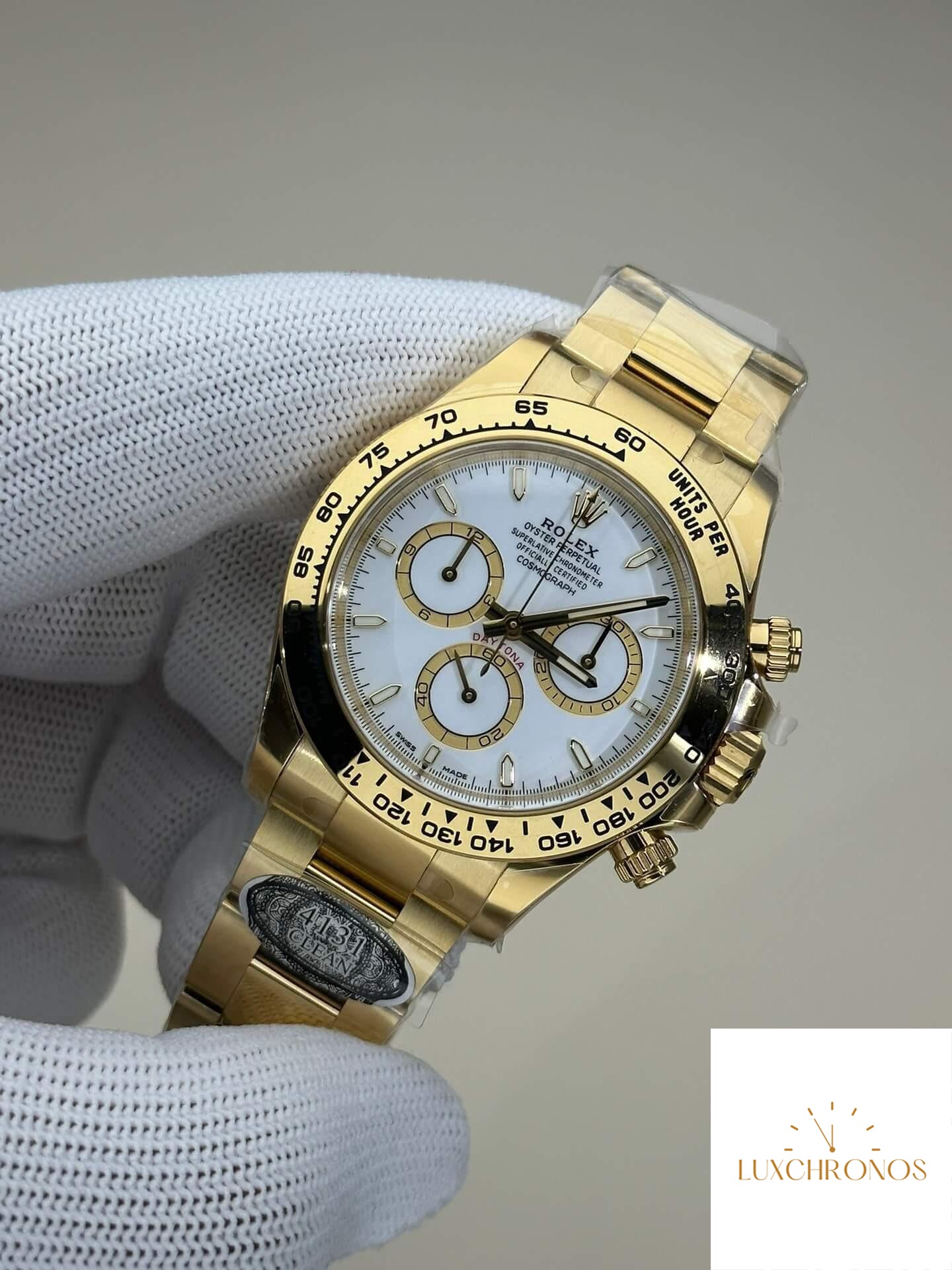 Clean Factory New All-Gold Fake Watches Rolex Daytona M126508-0001