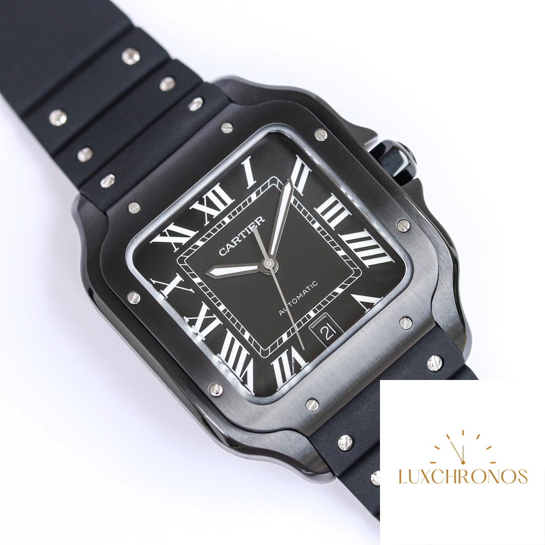 Cartier Santos WSSA0039 1:1 Best Edition GF Factory V2 Rubber Strap