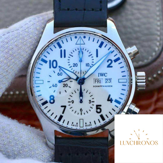 IWC Pilot Chronograph IW377725 ZF Factory 1:1 Best Edition Swiss ETA7750 Leather Watch Strap