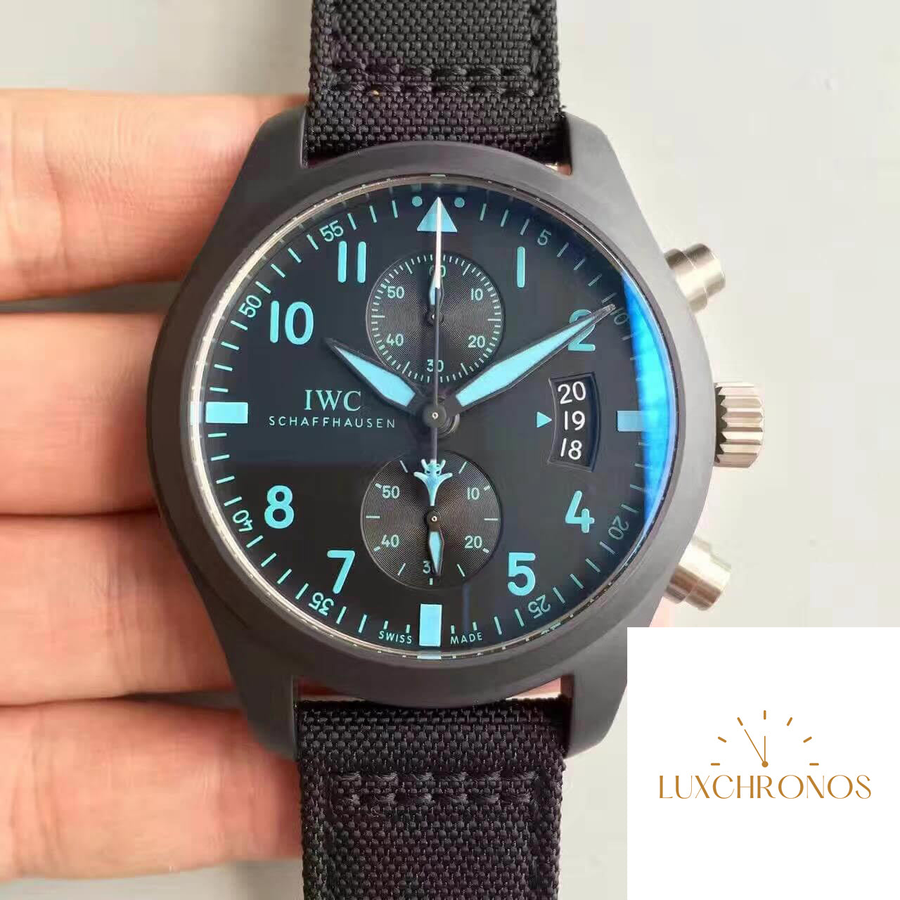 IWC Pilot Chronograph IW388003 ZF Factory 1:1 Best Edition Swiss ETA7750 Black Dial