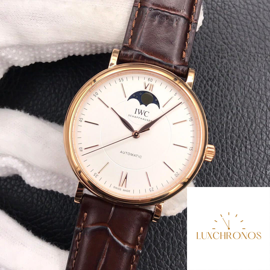 IWC Portofino Moon Phase IW459401 1:1 Best Edition MKS Factory Rose Gold White Dial