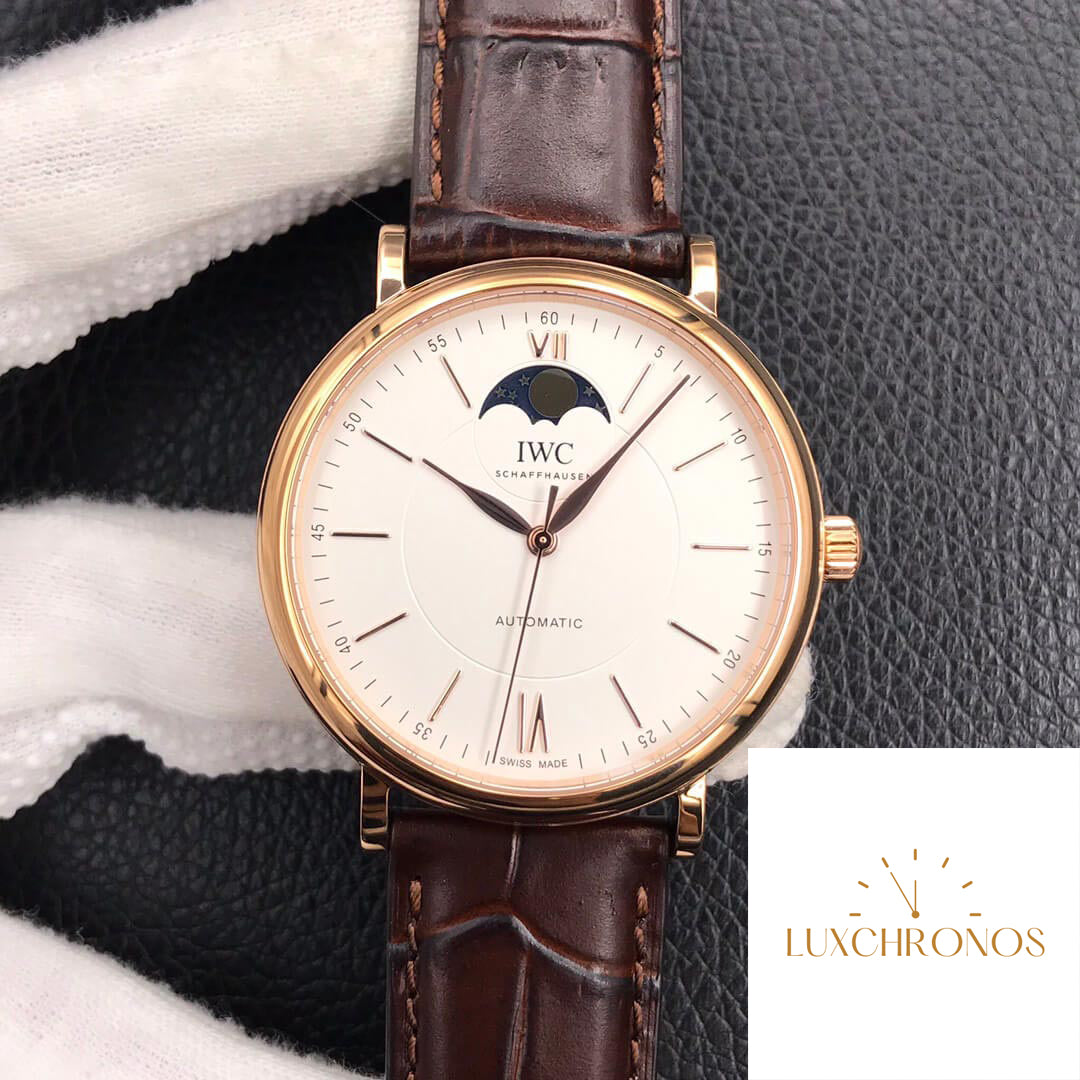 IWC Portofino Moon Phase IW459401 1:1 Best Edition MKS Factory Rose Gold White Dial