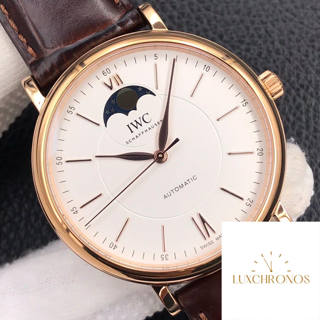 IWC Portofino Moon Phase IW459401 1:1 Best Edition MKS Factory Rose Gold White Dial