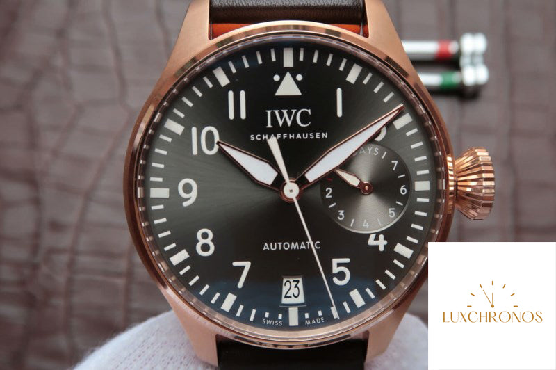 Replica IWC Big Pilot IW500901 1:1 Best Edition ZF Factory Rose Gold Black Dial