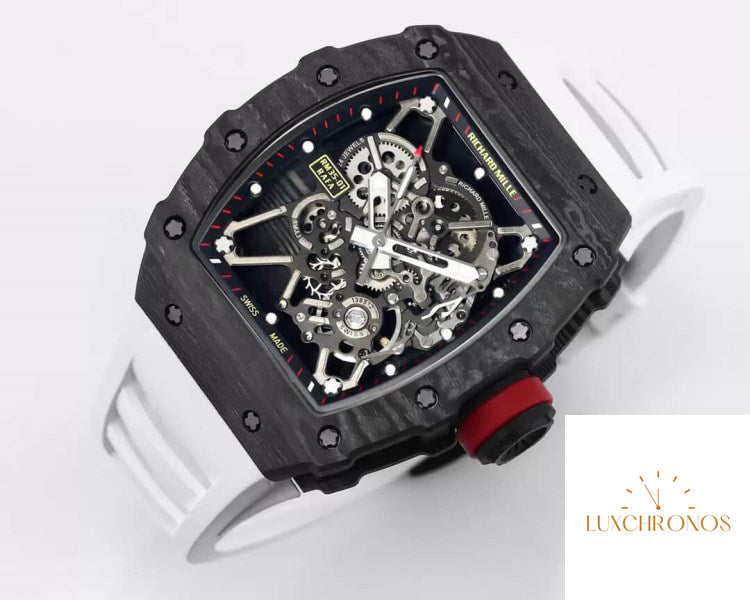 Replica Richard Mille RM35-01 1:1 Best Edition BBR Factory White Rubber Strap