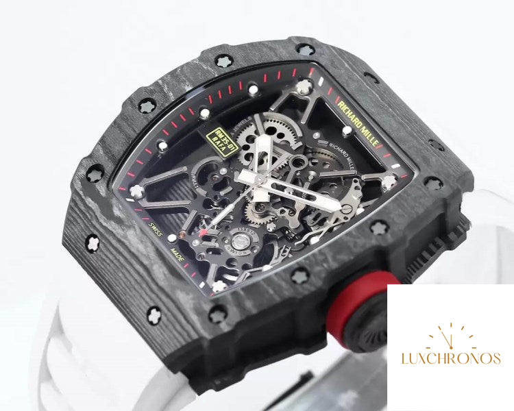 Replica Richard Mille RM35-01 1:1 Best Edition BBR Factory White Rubber Strap