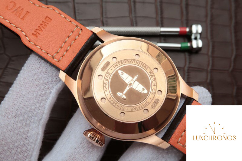 Replica IWC Big Pilot IW500901 1:1 Best Edition ZF Factory Rose Gold Black Dial