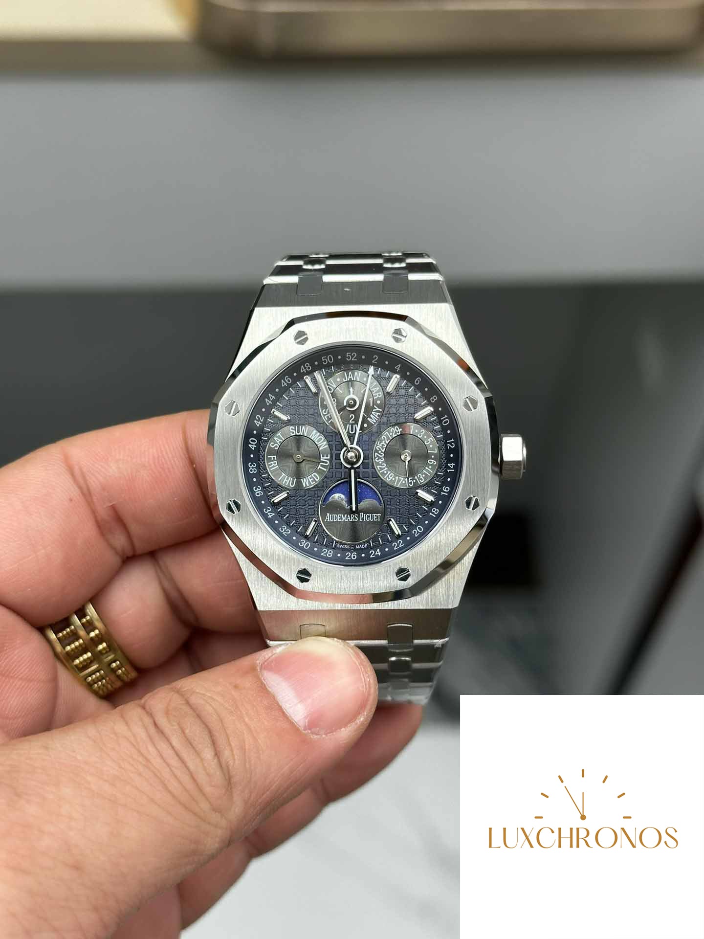 Audemars Piguet Royal Oak 26574TI.OO.1220TI.01 BBR Factory 1:1 Best Edition Blue Dark Dial