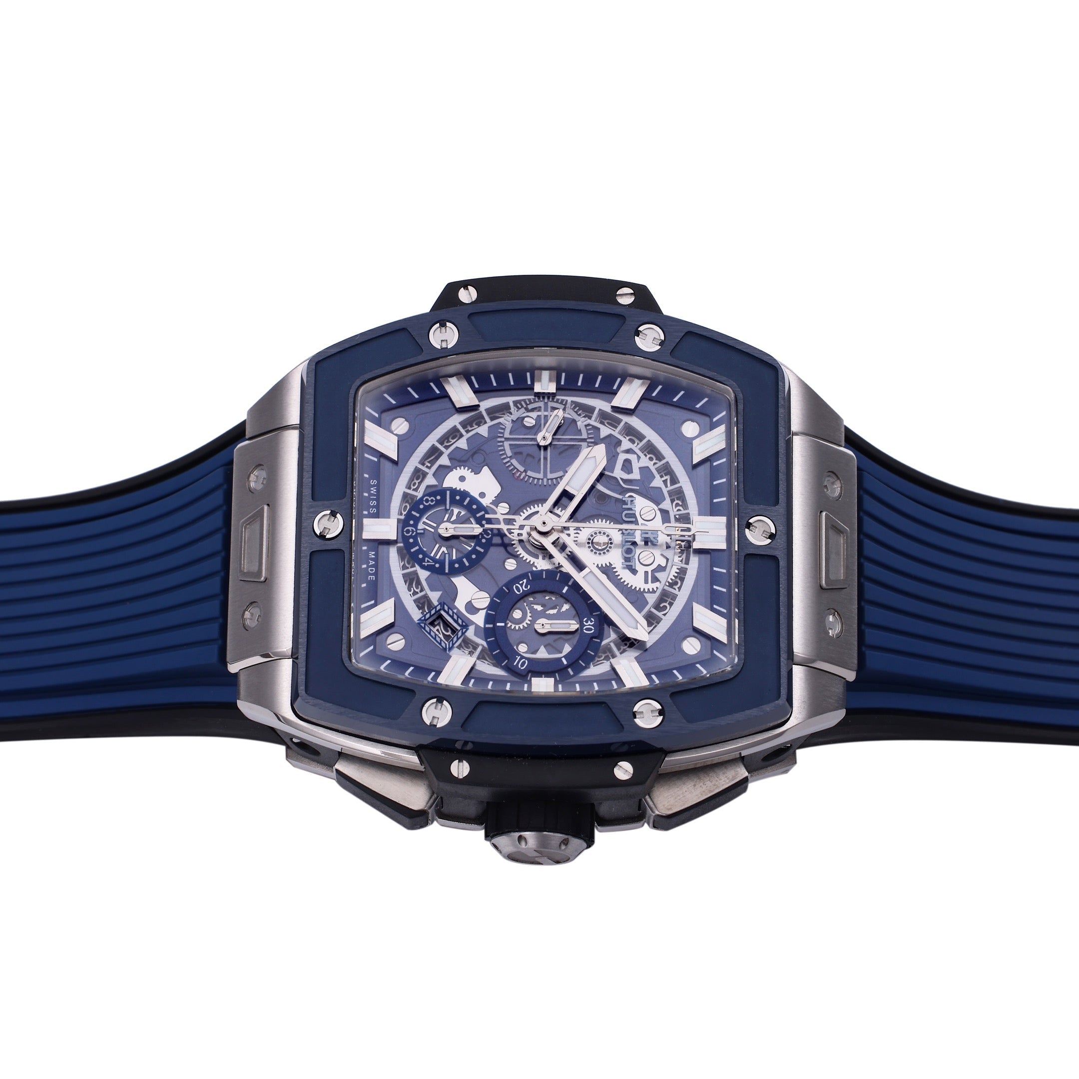 Hublot Big Bang Titanium 642.NM.0170.RX 1:1 Best Editon BBF Factory Blue Dial Rubber Strap