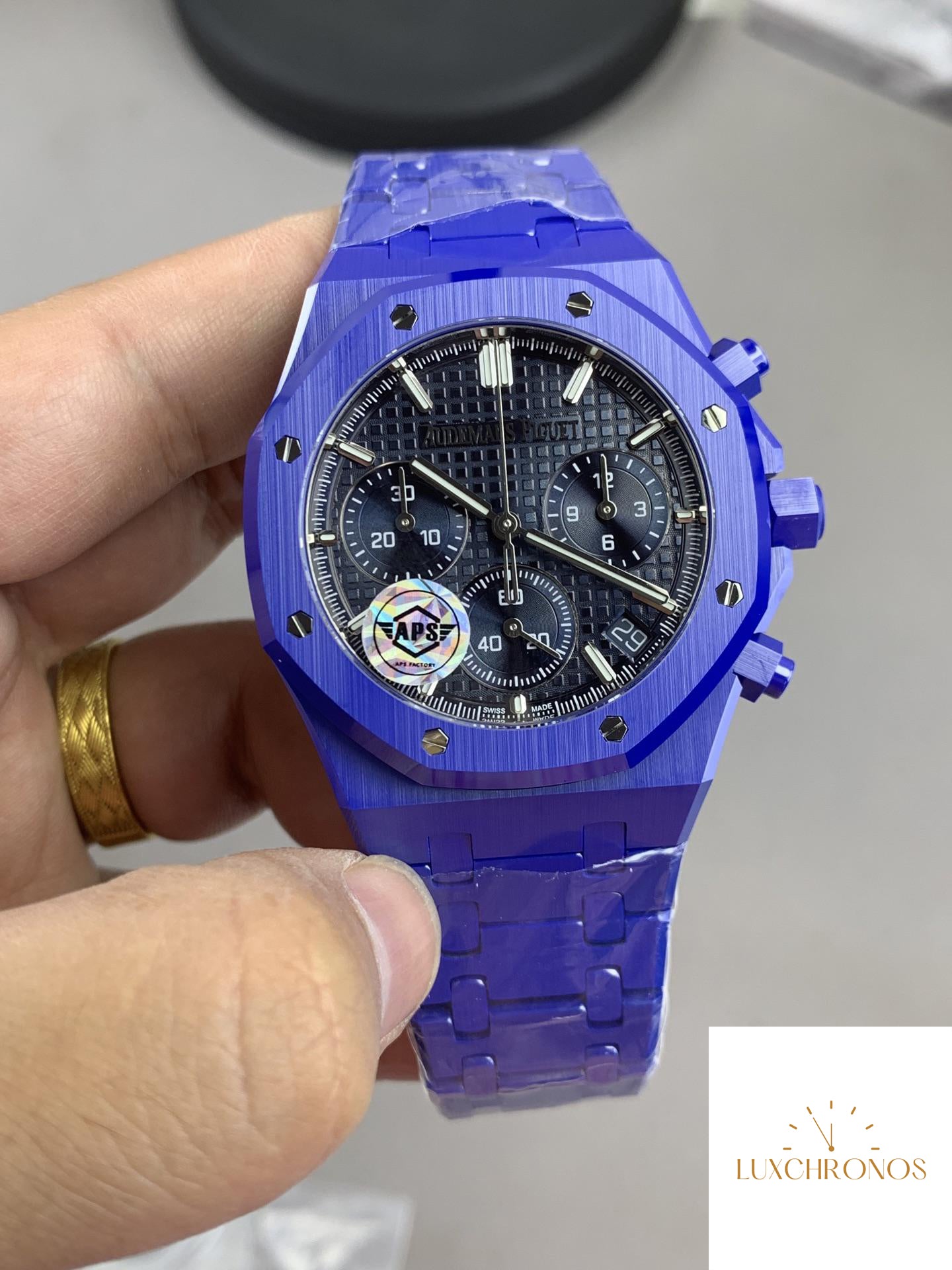 APS Factory 26240 Blue Ceramic Top Quality Luxury Watch