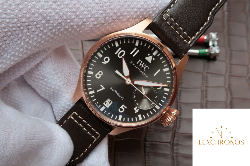 Replica IWC Big Pilot IW500901 1:1 Best Edition ZF Factory Rose Gold Black Dial