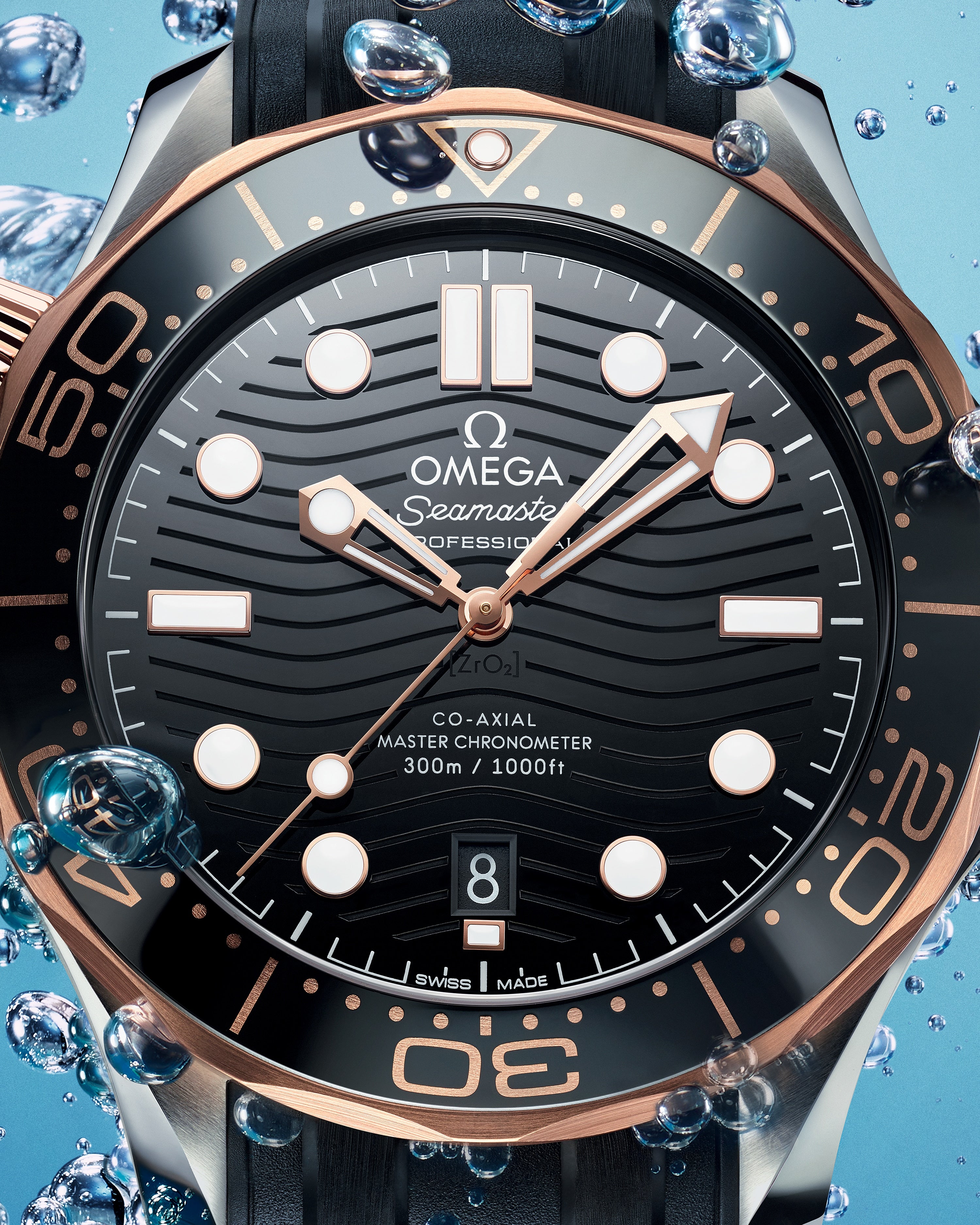 Seamaster Diver 300M 42 mm, steel ‑ Sedna™ gold